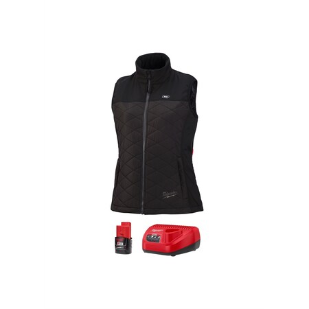 Milwaukee Tool M12 Heated Women's Axis Vest Kit, Size Small (Black) 333B-21S